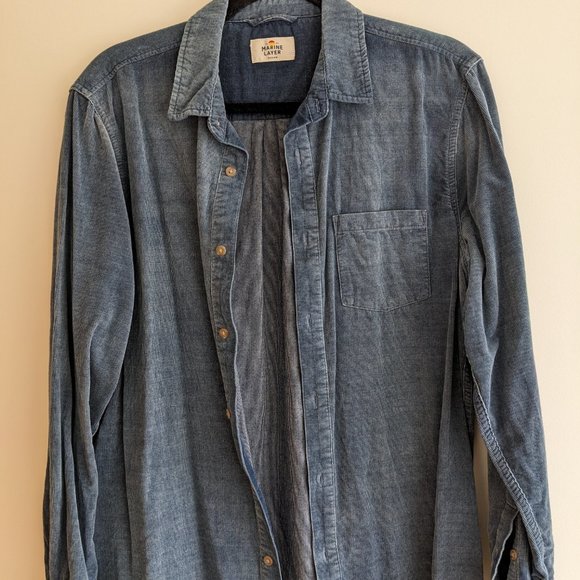 Marine Layer Corduroy Shirt Medium - Picture 2 of 5